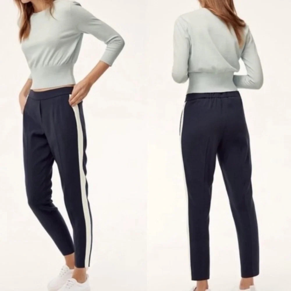 Aritzia Black and White Ankle Pants